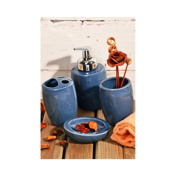 Set da bagno in ceramica blu - Unknown