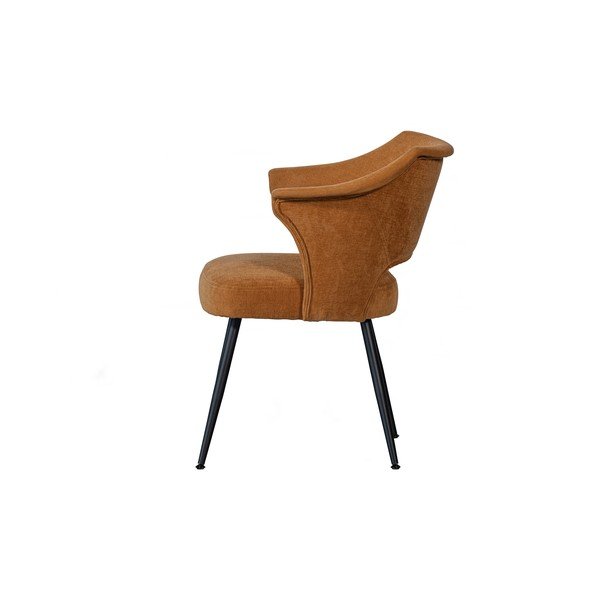 Sedie da pranzo in velluto giallo ocra in un set di 2 pezzi Sits - Basiclabel-image-4