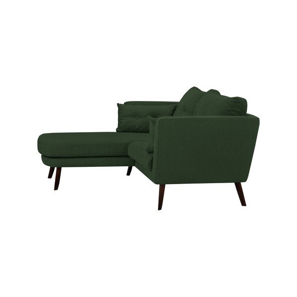 Divano verde a tre posti Elena, con lettino nell'angolo a sinistra - Mazzini Sofas-image-3