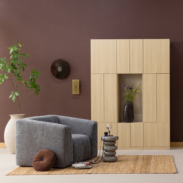 Mobile componibile di colore naturale 162x215 cm Build – WOOOD-image-1