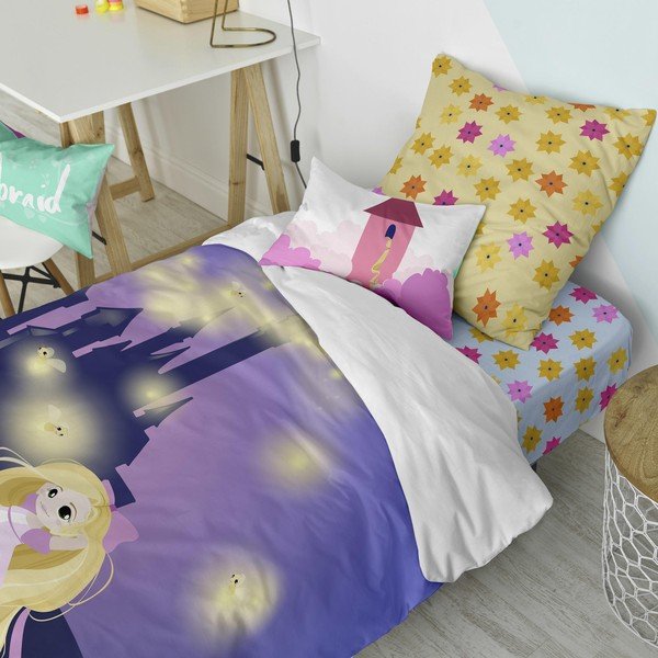Copripiumino e cuscino in cotone per bambini , 140 x 200 cm Long Braid - Mr. Fox-image-4