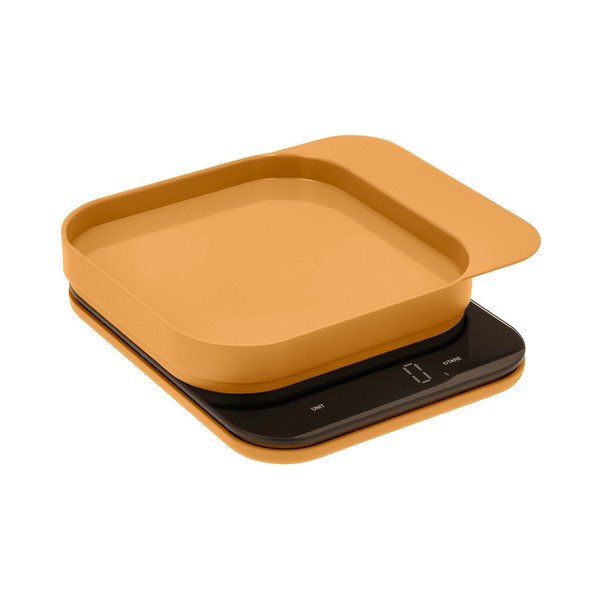 Bilancia da cucina digitale gialla in plastica Mensura – Rosti