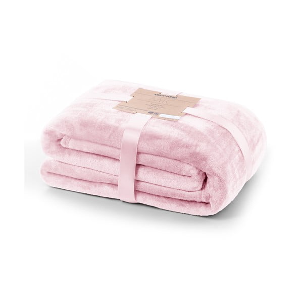 Coperta in microfibra rosa chiaro, 160 x 210 cm Mic - DecoKing