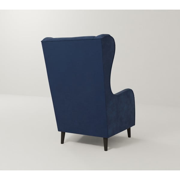 Poltrona in velluto blu scuro Carole - Ropez-image-2