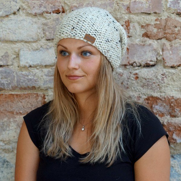 Cappello beige lavorato a mano Tweed - DOKE-image-1