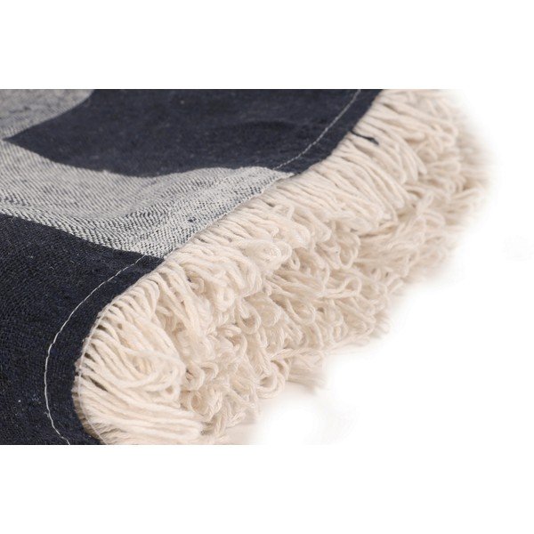 Coperta in cotone EnLora Home Blu scuro, 160 x 220 cm Dama - Mijolnir-image-2