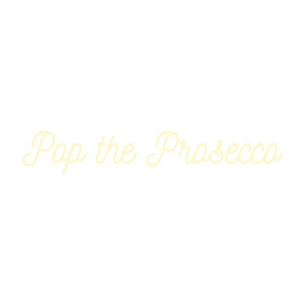 Lampada da parete bianca Prosecco, 80 x 15 cm Pop the Prosecco - Candy Shock-image-2
