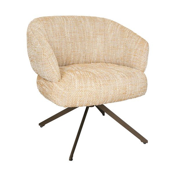 Poltrona color senape girevole Saga – MOME