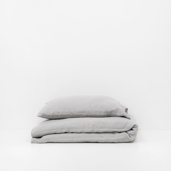 Federa per bambini in lino grigio Nature, 40 x 60 cm Light Grey - Linen Tales-image-1