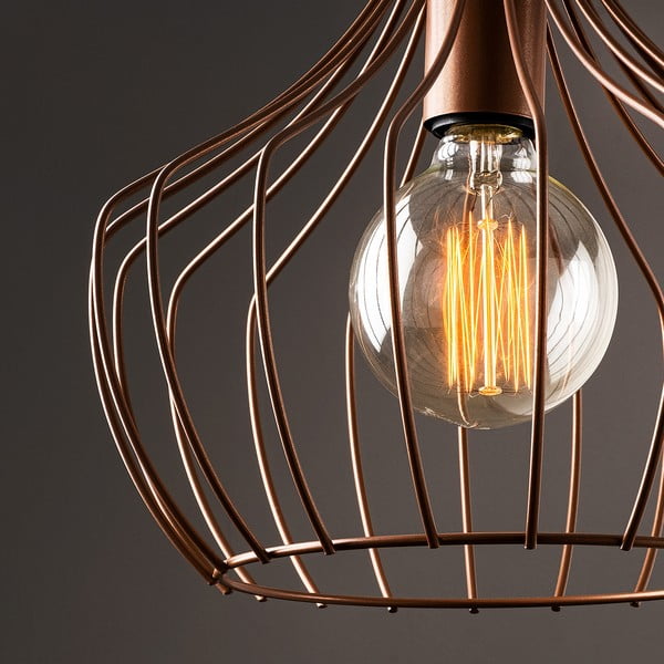 Lampadario color rame con paralume in metallo ø 27 cm Mezopotamya – Opviq lights-image-3