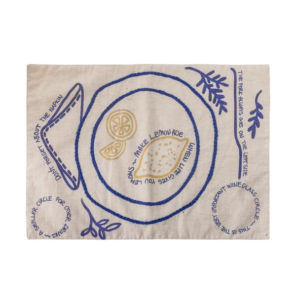 Tovaglietta in misto lino 33x48 cm Limone - Bloomingville