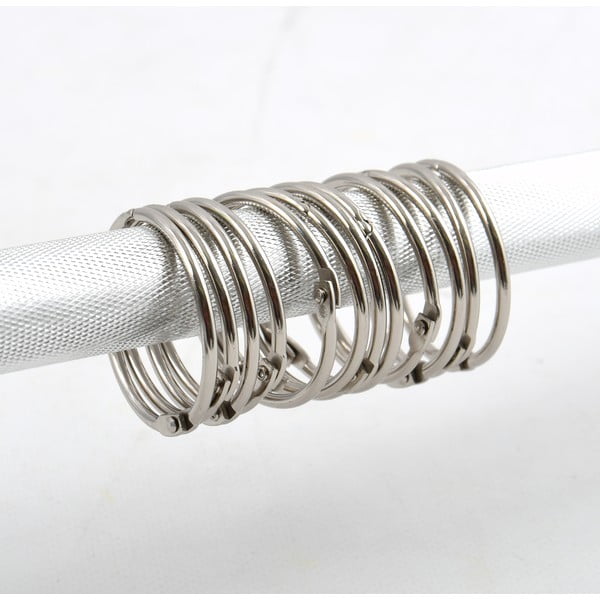 Set di anelli per tenda doccia color argento opaco 12 pz Ringo Small – Spirella-image-2