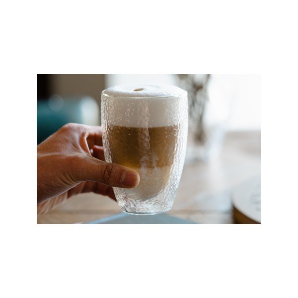 Tazza con parete doppia/da latte in vetro 350 ml Allessia – Vialli Design-image-4