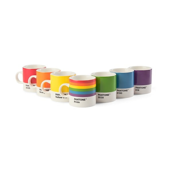 Set di 7 tazze in ceramica per espresso 120 ml Pride - Pantone