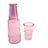 Decanter in vetro rosa con bicchiere, 800 ml - Dakls