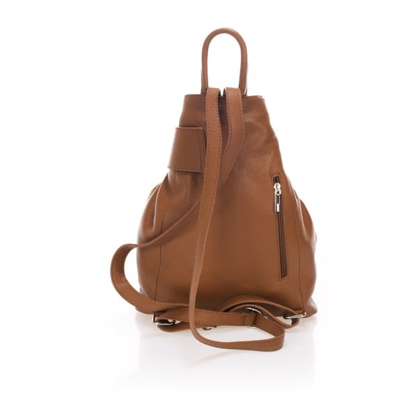 Zaino in pelle marrone cognac Narni - Lisa Minardi-image-1
