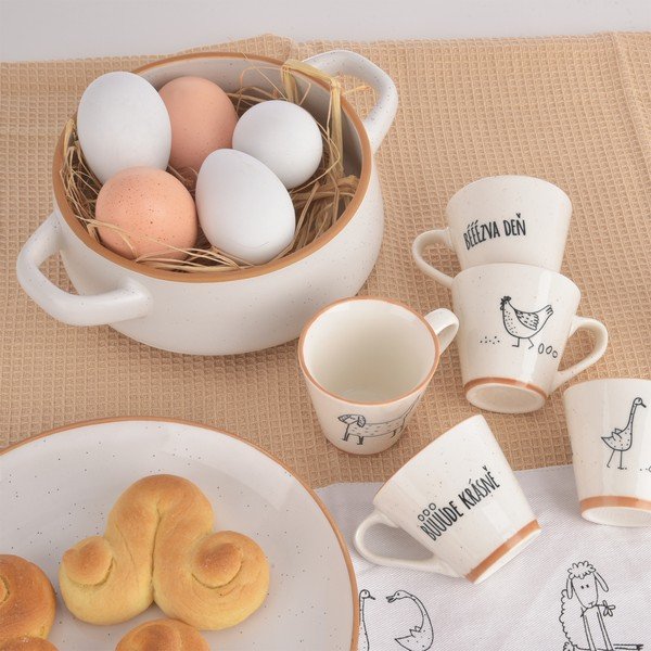 Ciotoline in set color crema in ceramica 4 pz 850 ml Statek – Orion-image-3