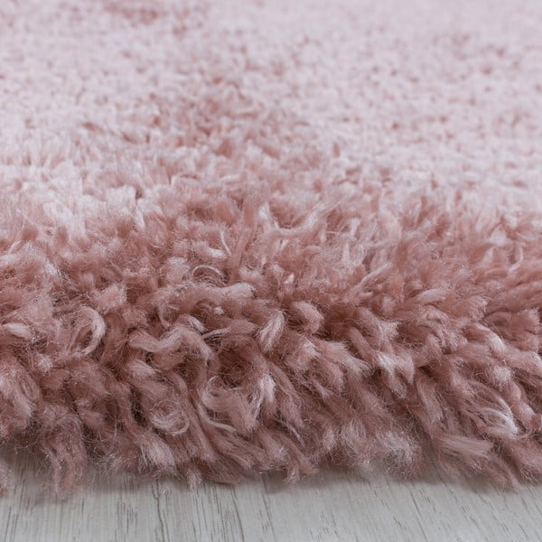 Tappeto rotondo rosa ø 80 cm Fluffy - Ayyildiz Carpets-image-3