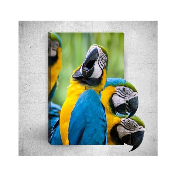 Nástěnný 3D obraz Mosticx Parrots, 40 x 60 cm