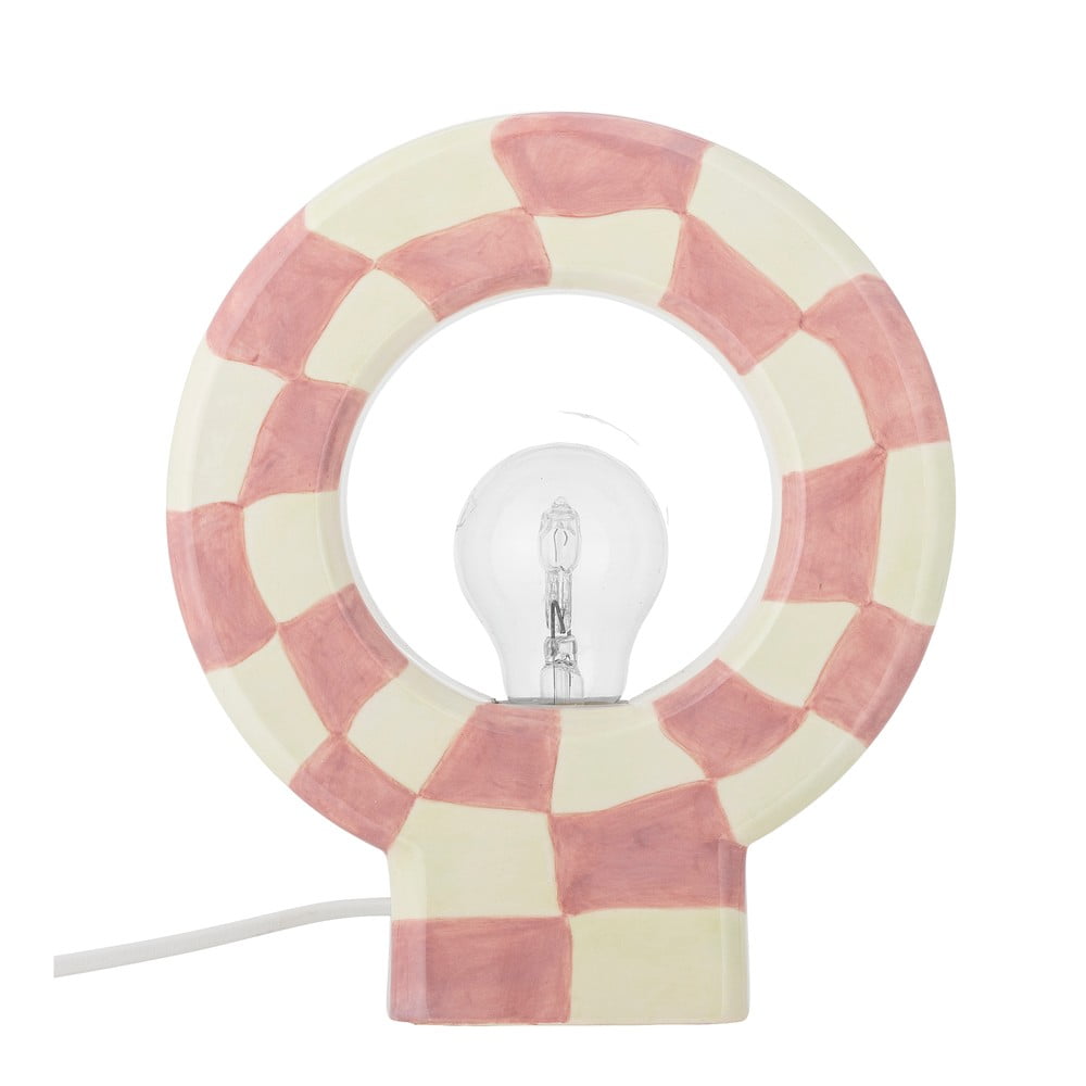 Lampada da tavolo rosa (altezza totale 23,5 cm) Vialini – Bloomingville | Abat-jour e lampade da tavolo