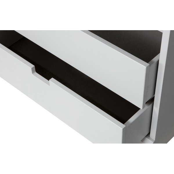Libreria in legno di pino grigio chiaro con ante scorrevoli 150x200 cm Swing - WOOOD-image-1