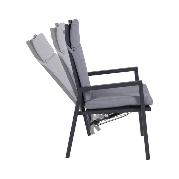 Sedia da esterno grigia in metallo Sintra – Garden Pleasure-image-1
