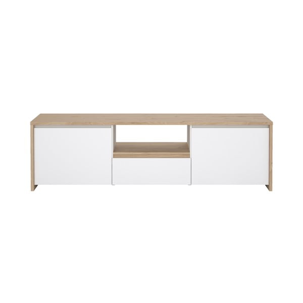 Mobile TV bianco e di colore naturale con effetto rovere 179x52x48 cm Next – Tvilum
