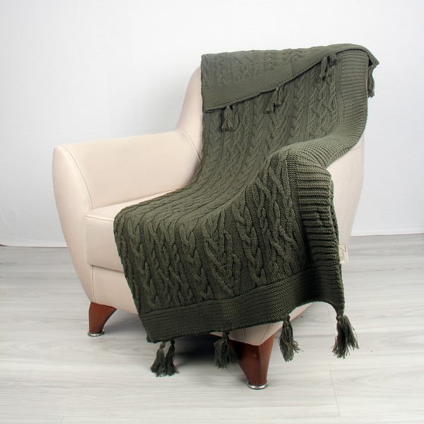 Copriletto verde Daniela, 130 x 170 cm - Homemania Decor