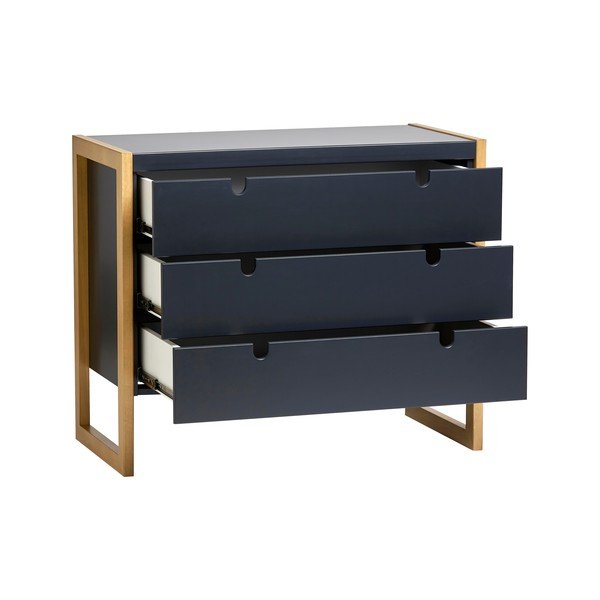 Cassettiera grigio antracite con 3 cassetti Quadrato, 90 x 75 cm - Marckeric-image-3