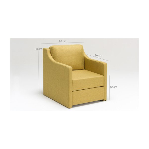 Poltrona gialla con contenitore Laila - Balcab Home-image-4