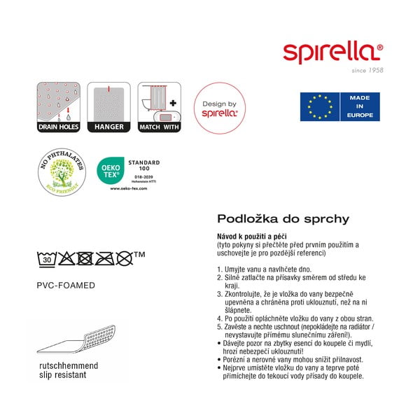 Tappetino antiscivolo per la doccia 55x55 cm Bang – Spirella-image-2