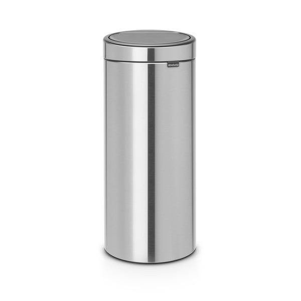 Bidone in acciaio touch in argento opaco 30 l Touch Bin - Brabantia