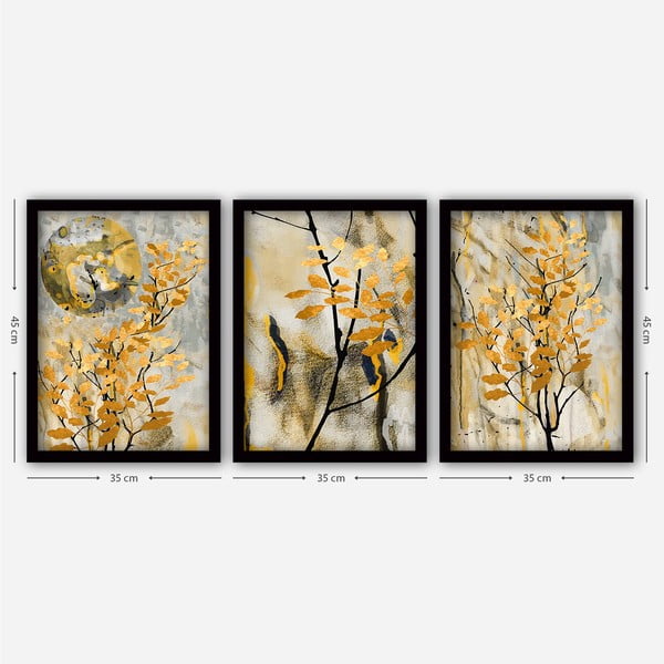 Set di dipinti 3 pz 35x45 cm – Wallity-image-1