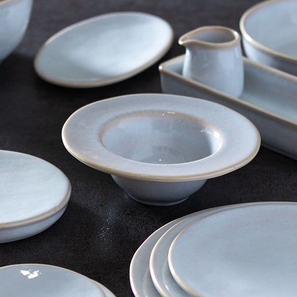 Ciotola da portata in gres bianco Roda, 9 x 36,5 cm - Costa Nova-image-1