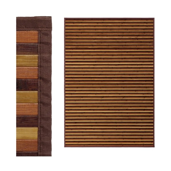 Tappeto in bambù marrone-senape 140x200 cm - Casa Selección-image-1