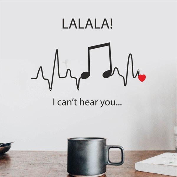 Adesivo murale nero e rosso Motto V12 - North Carolina Scandinavian Home Decors