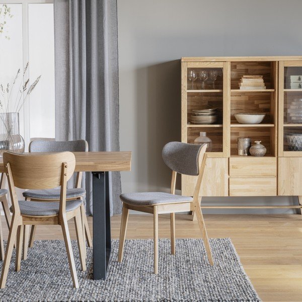 Sedie da pranzo grigie in set di 2 Kato - Rowico-image-1