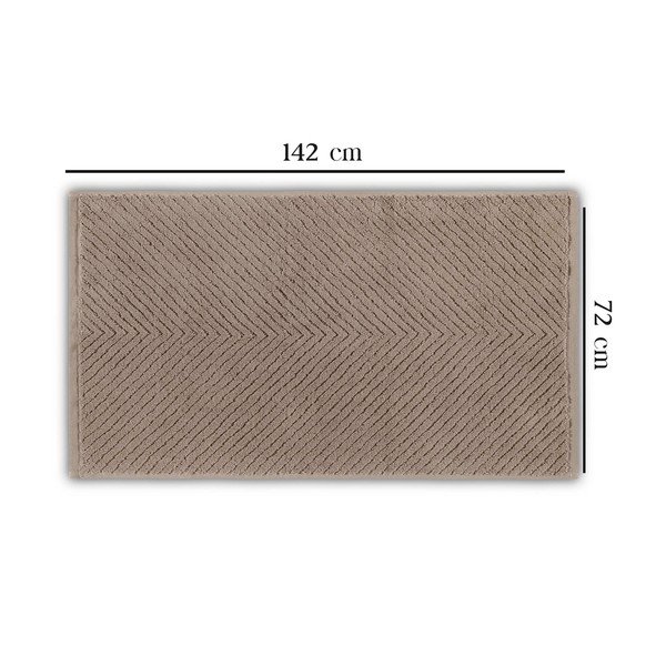 Telo da bagno in cotone marrone 142x76 cm Chevron - Foutastic-image-1