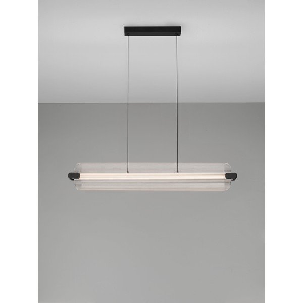 Lampadario LED nero opaco in vetro con intensità regolabile Emery – Nova Luce-image-4
