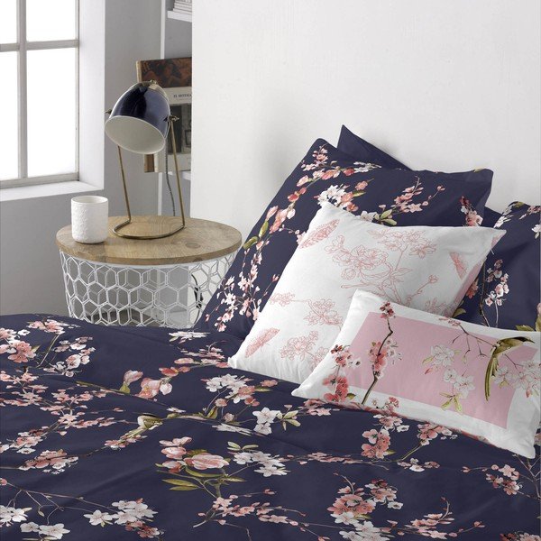 Federa in cotone blu, 60 x 60 cm Chinoiserie - Happy Friday Basic-image-1
