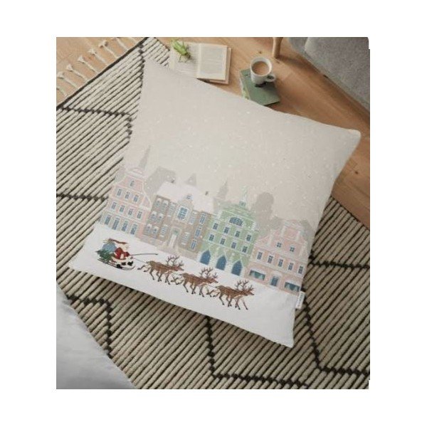 Federa decorativa a tema natalizio 43x43 cm Merry Christmas – Mila Home-image-1