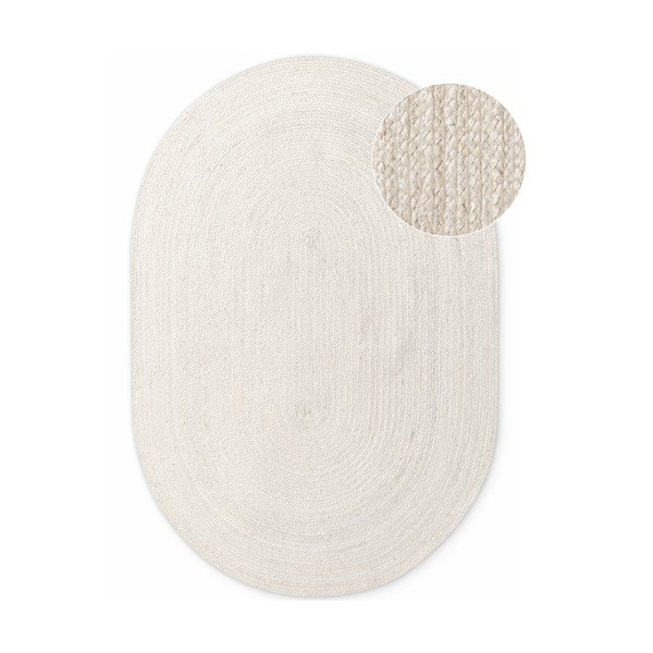 Tappeto color crema in iuta reversibile/tessuto a mano 160x230 cm Braided – Hanse Home