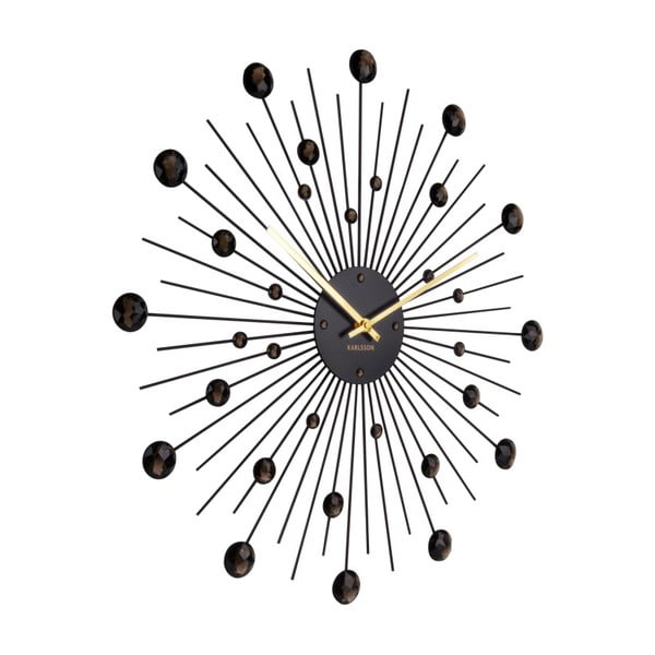 Orologio nero, ø 50 cm Sunburst - Karlsson-image-1