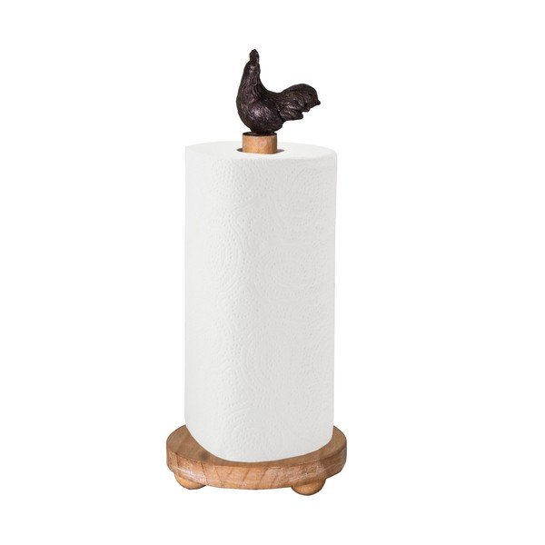 Porta asciugamani da cucina in legno colore naturale ø 13 cm Rooster - Antic Line
