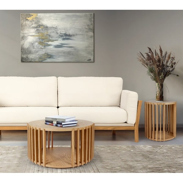 Tavolino in rovere , ø 83 cm Drum - Woodman-image-1