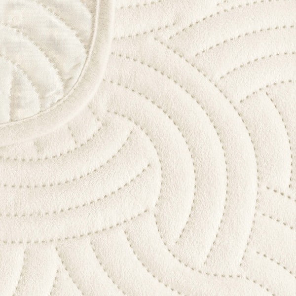 Copriletto in velluto beige 220x240 cm Solange - douceur d'intérieur-image-4