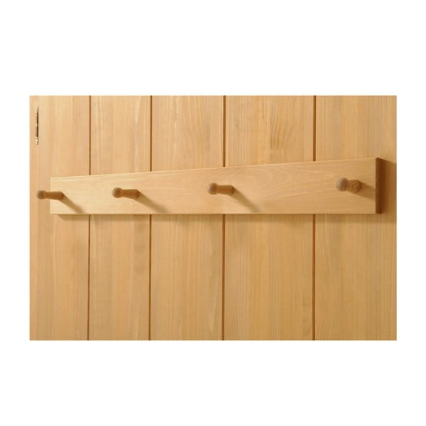 Armadio in legno di pino con specchio in colore naturale 120x170 cm Bertram - Støraa-image-4