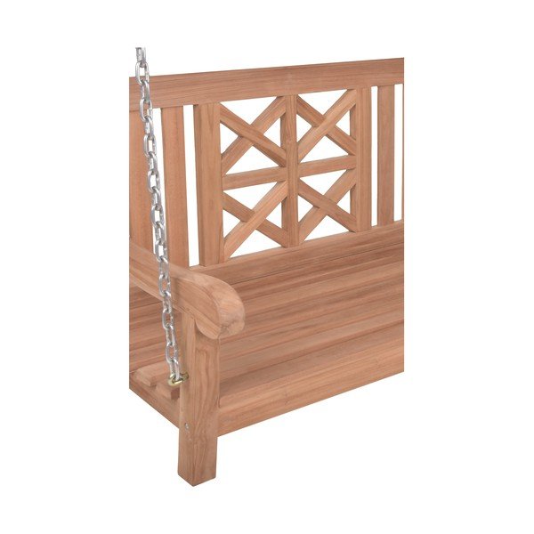 Dondolo sospeso da giardino in legno colore naturale Latoa - Garden Pleasure-image-4