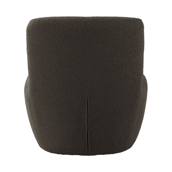 Poltrona grigio-marrone in tessuto bouclé Ada - Leitmotiv-image-3