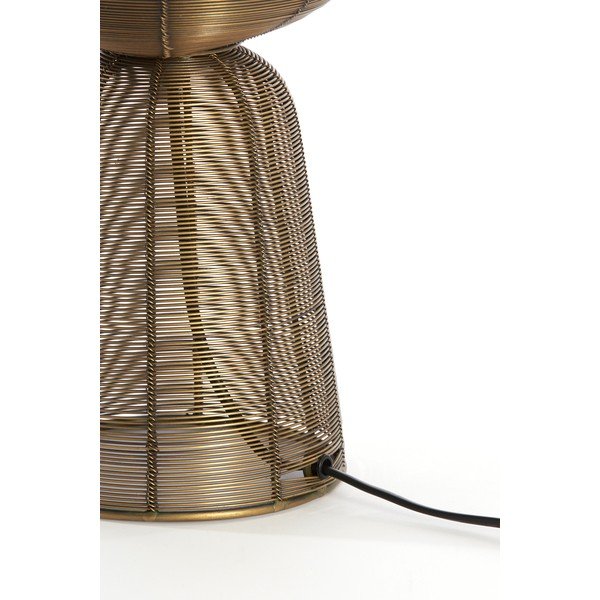 Lampada da tavolo color bronzo in metallo (altezza totale 42 cm) Aboso – Light & Living-image-3